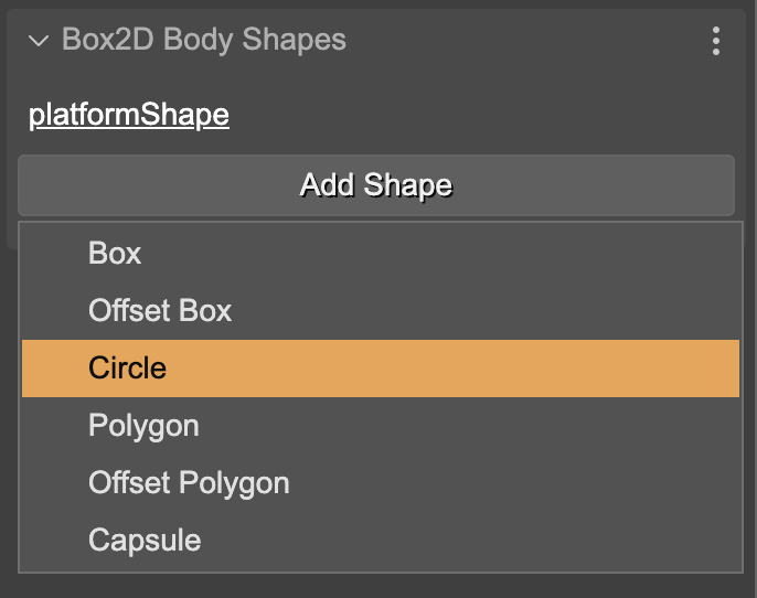 Add shape button