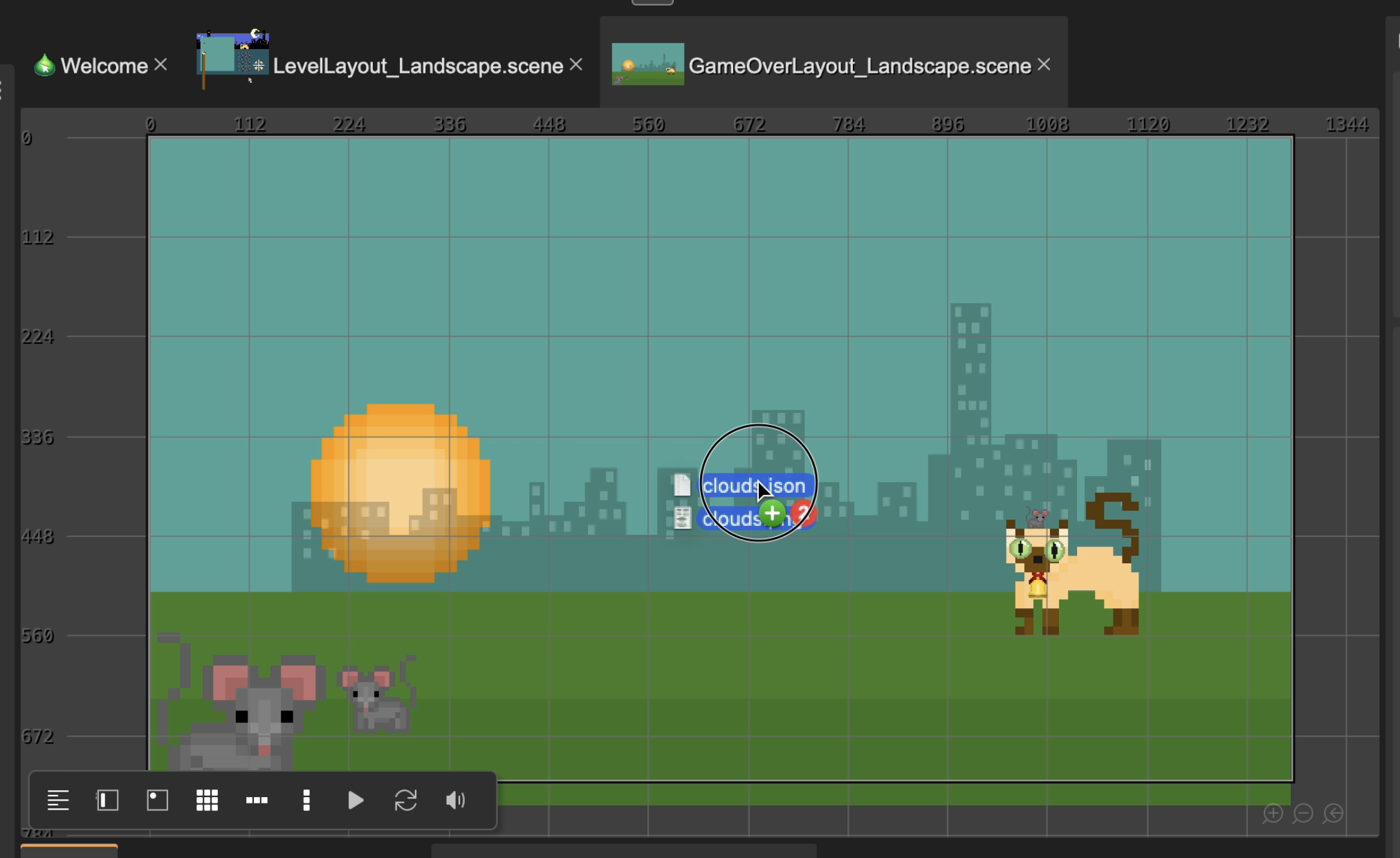 drop files in the editor