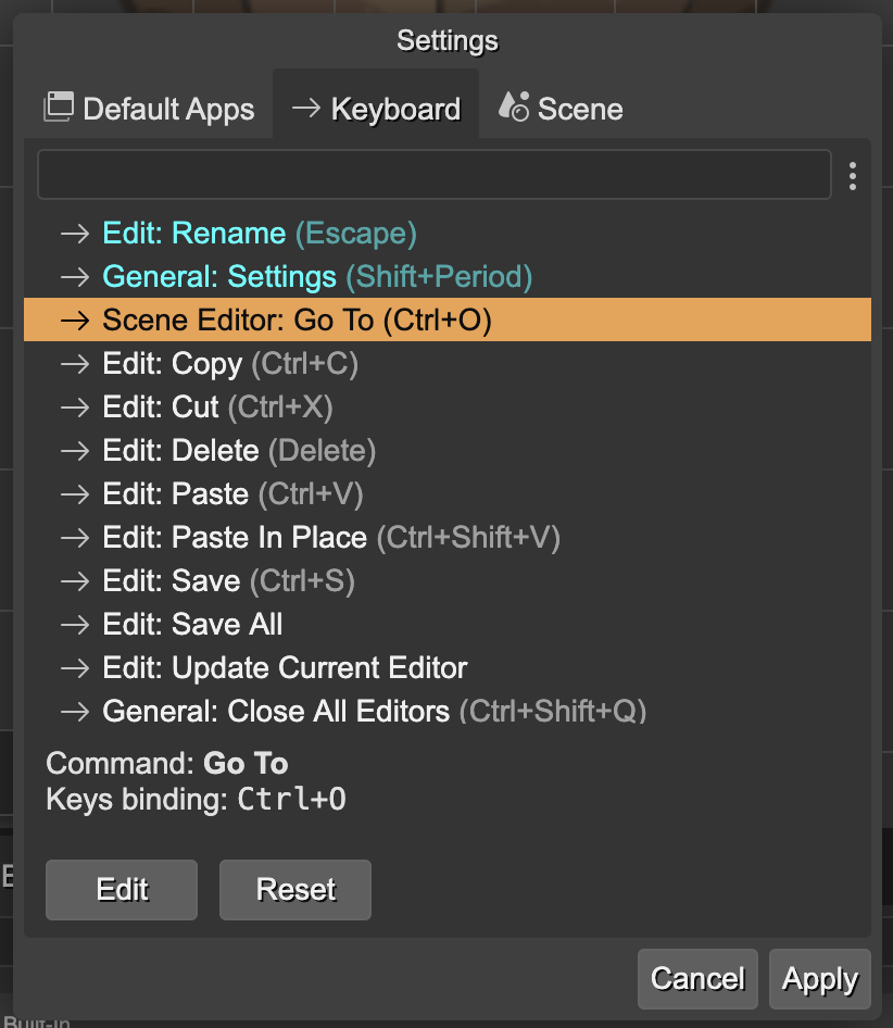 keyboard settings