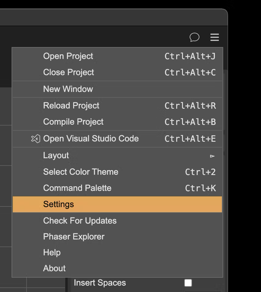 settings ui
